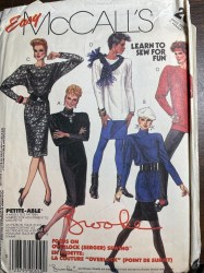 2633 MCCALLS 1986 BROOKE STRETCH TUNIC, SKIRT, PANTS LEGGINGS PATTERN 10 UNCUT